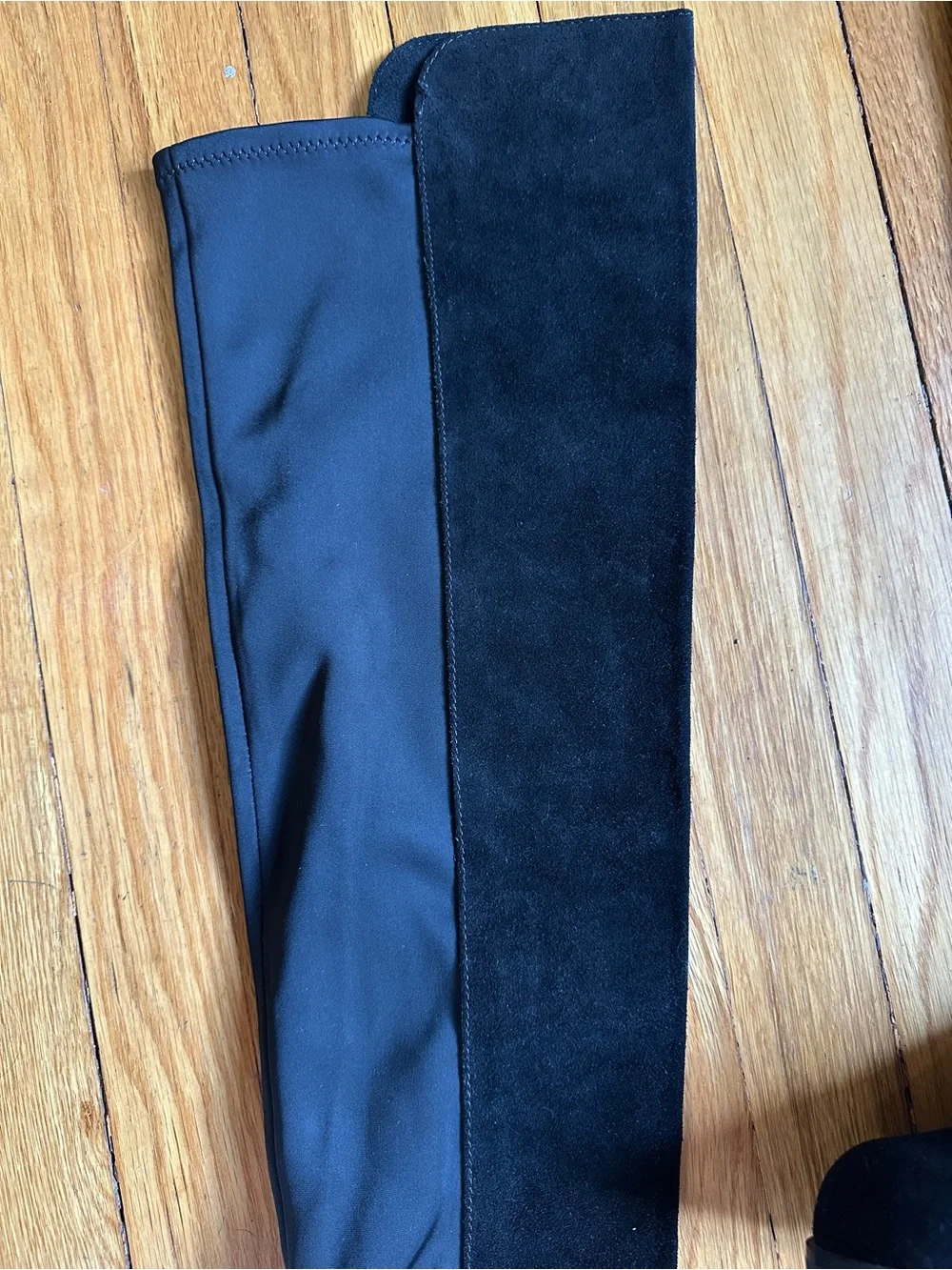 Gently Worn Urban Outfitters Thigh-High Black Boots with Lug Sole
